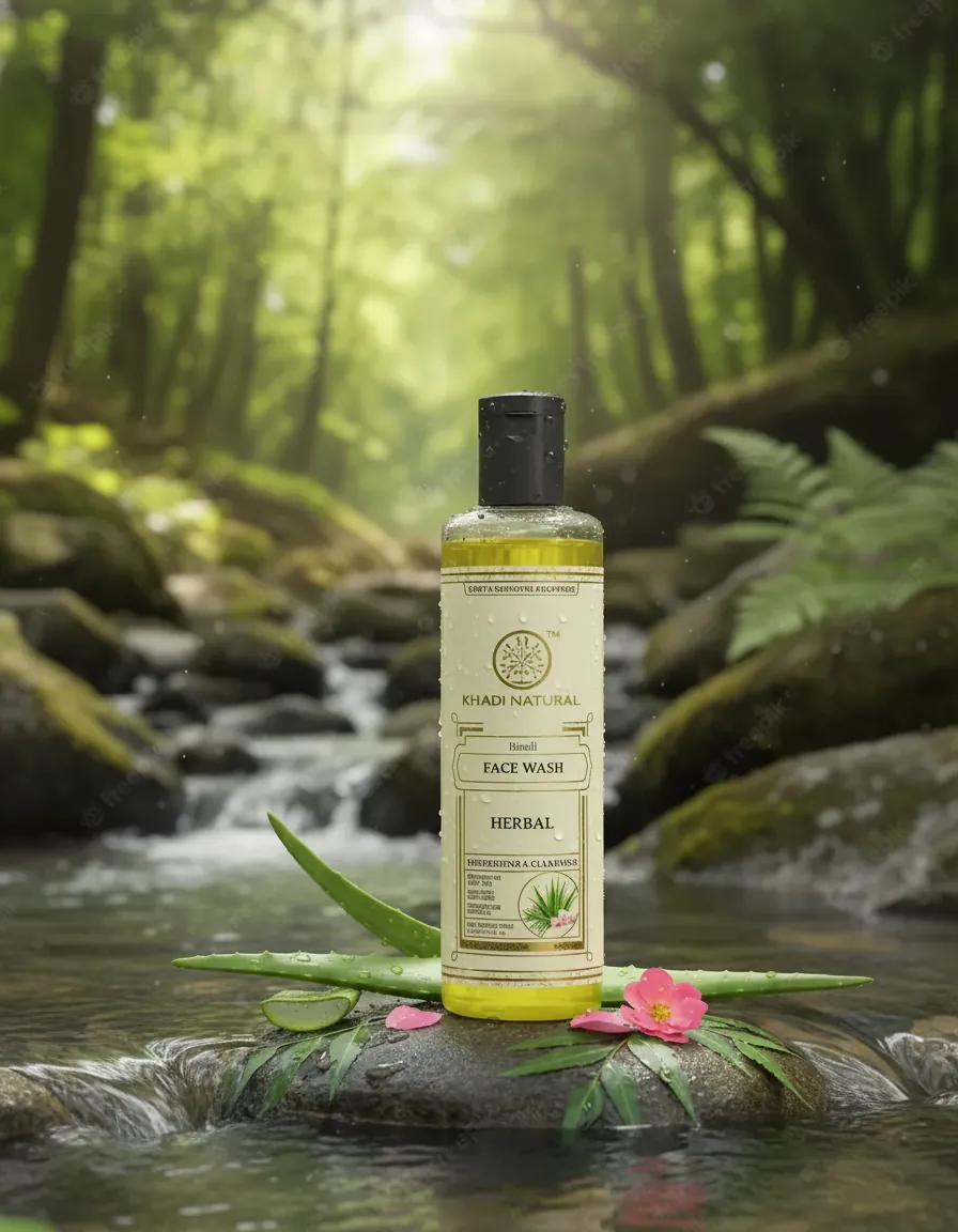 Herbal face wash with fresh herbs