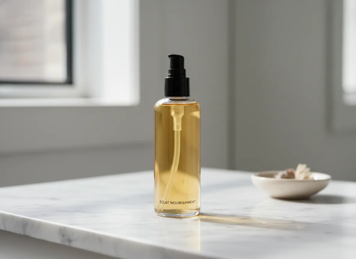 Applying oil to damp hair