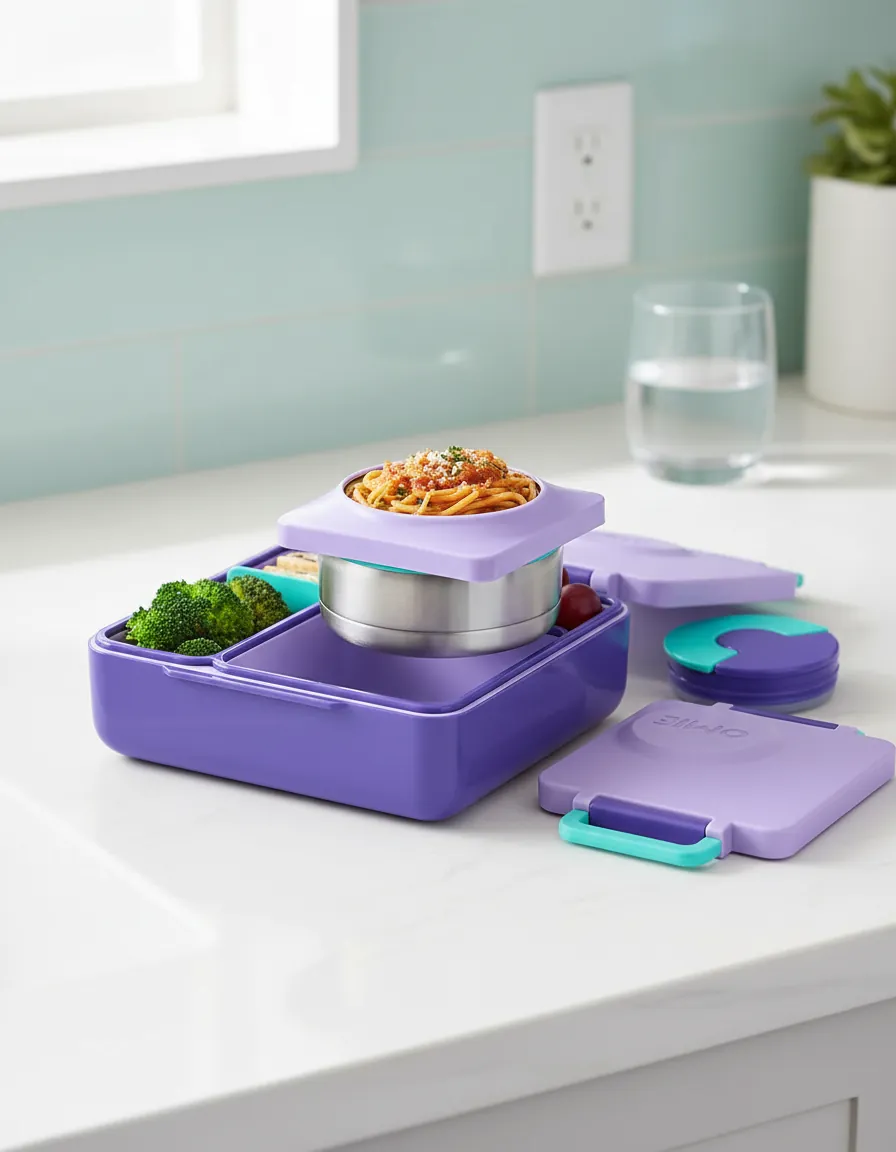 Premium Bento Box with hot food inside