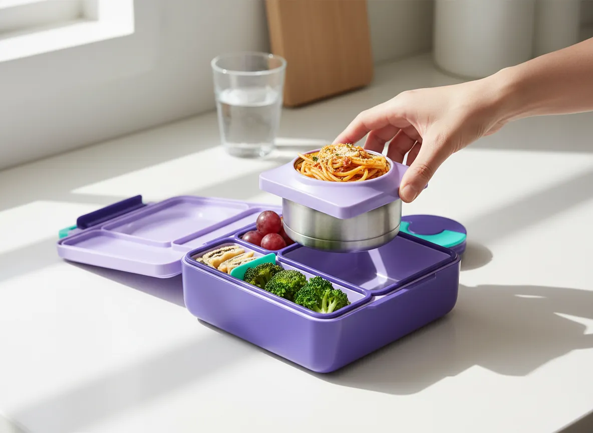 Hot food in Bento Box stays warm