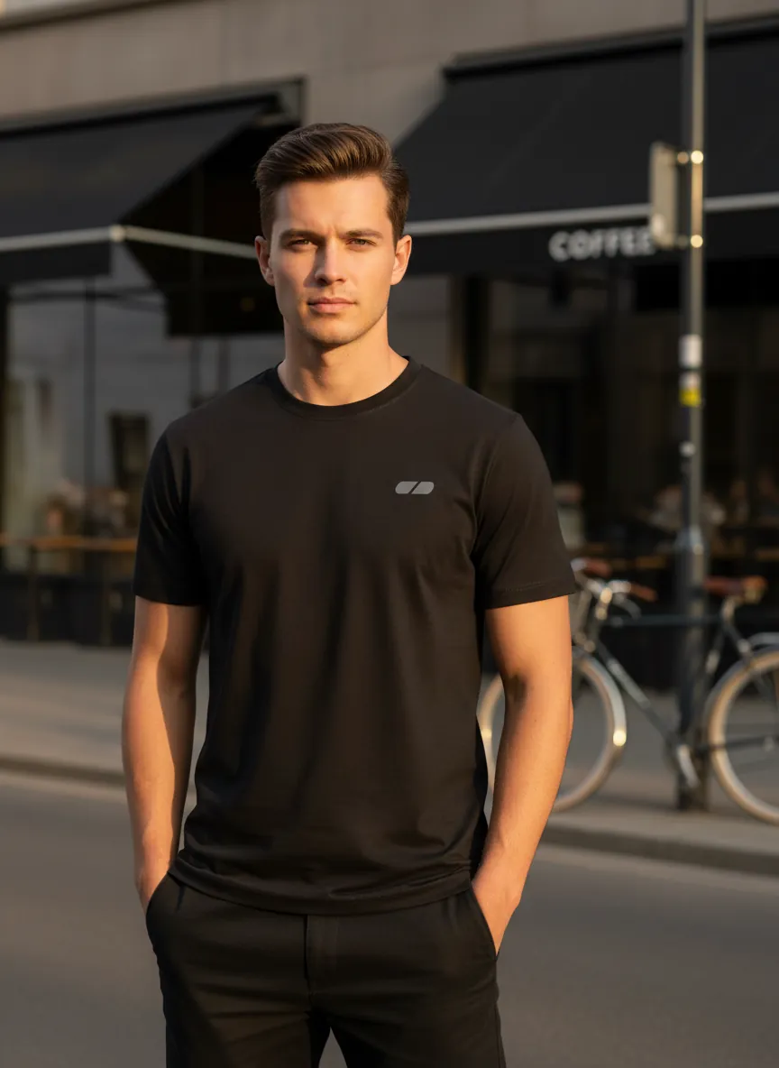 10 PM Noir Black Tempo T-Shirt