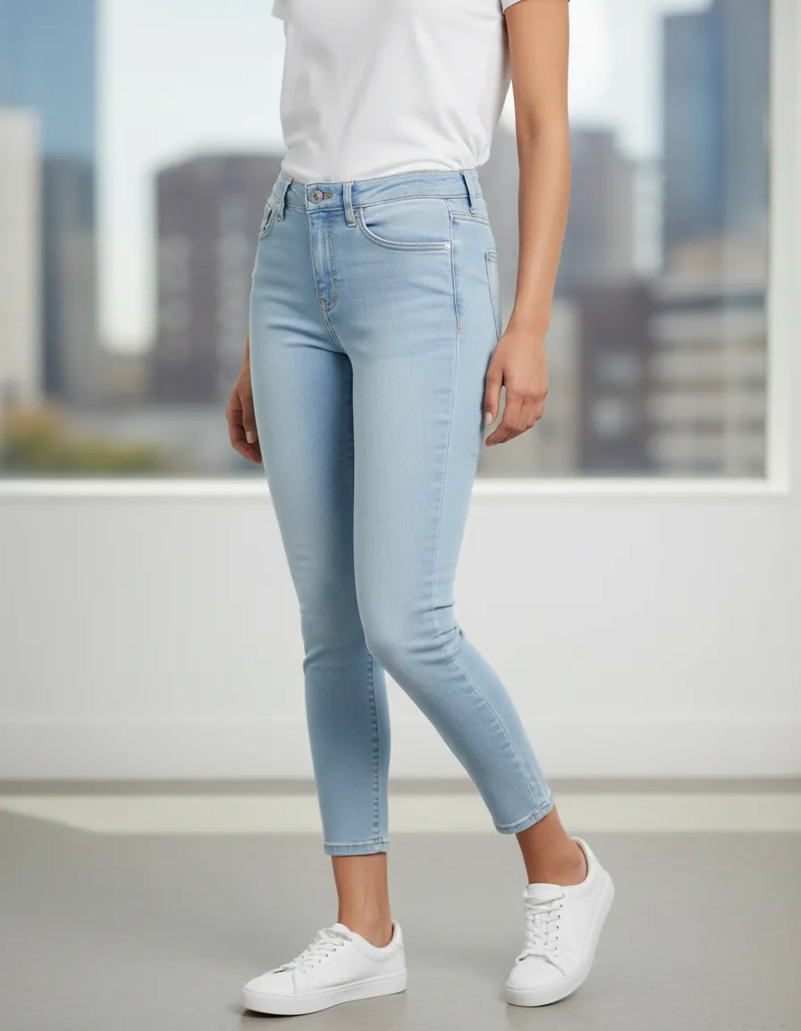 Our wide leg jeans fit