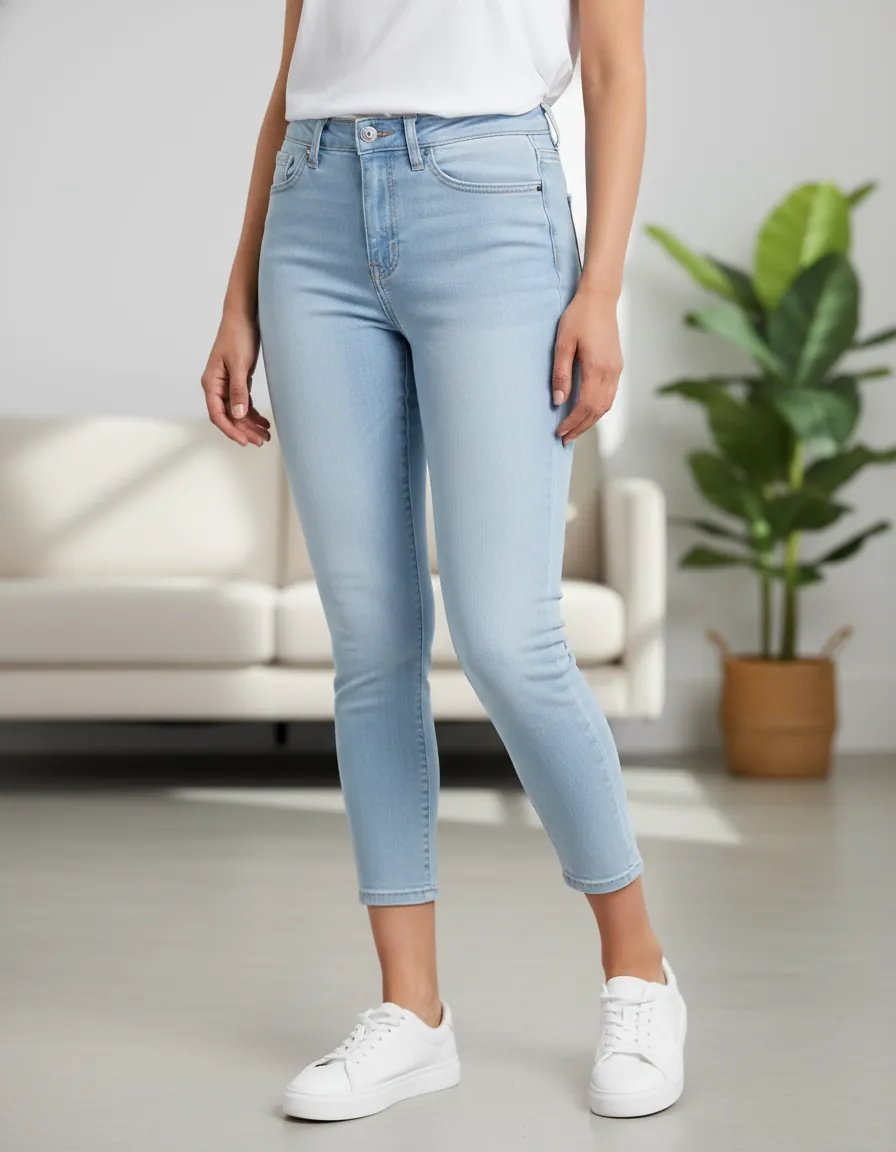 Office polished styling with jeans