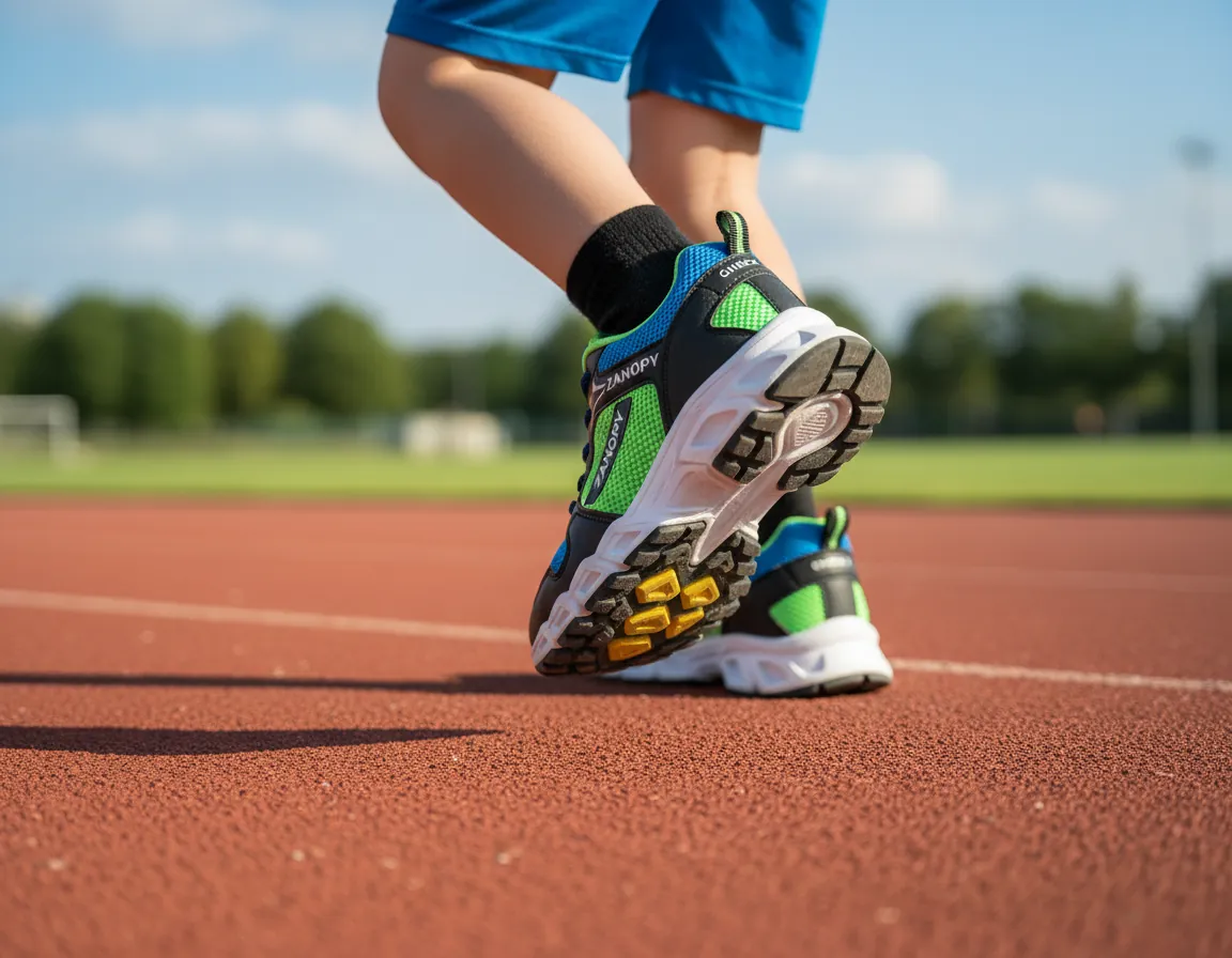 Runner with heavy uncomfortable shoes