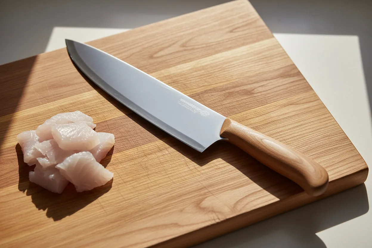 Bone-cutting knife demonstration