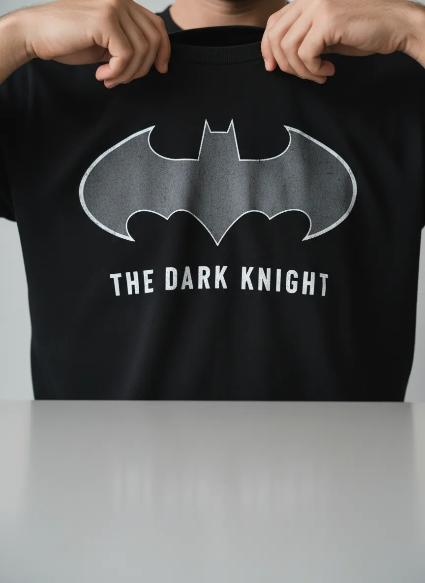Men's Black Dark Knight Graphic Printed T-Shirt Premium Quality