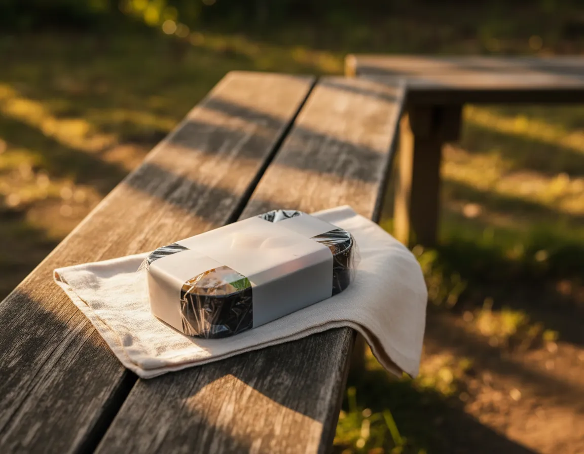 Hero shot of Bento Box with steam rising, showcasing sleek design