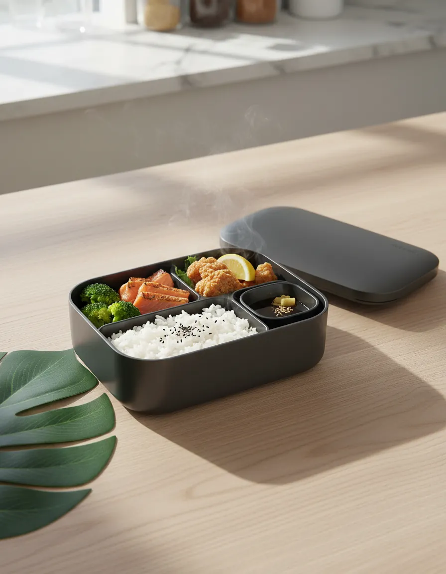 Student with bento box
