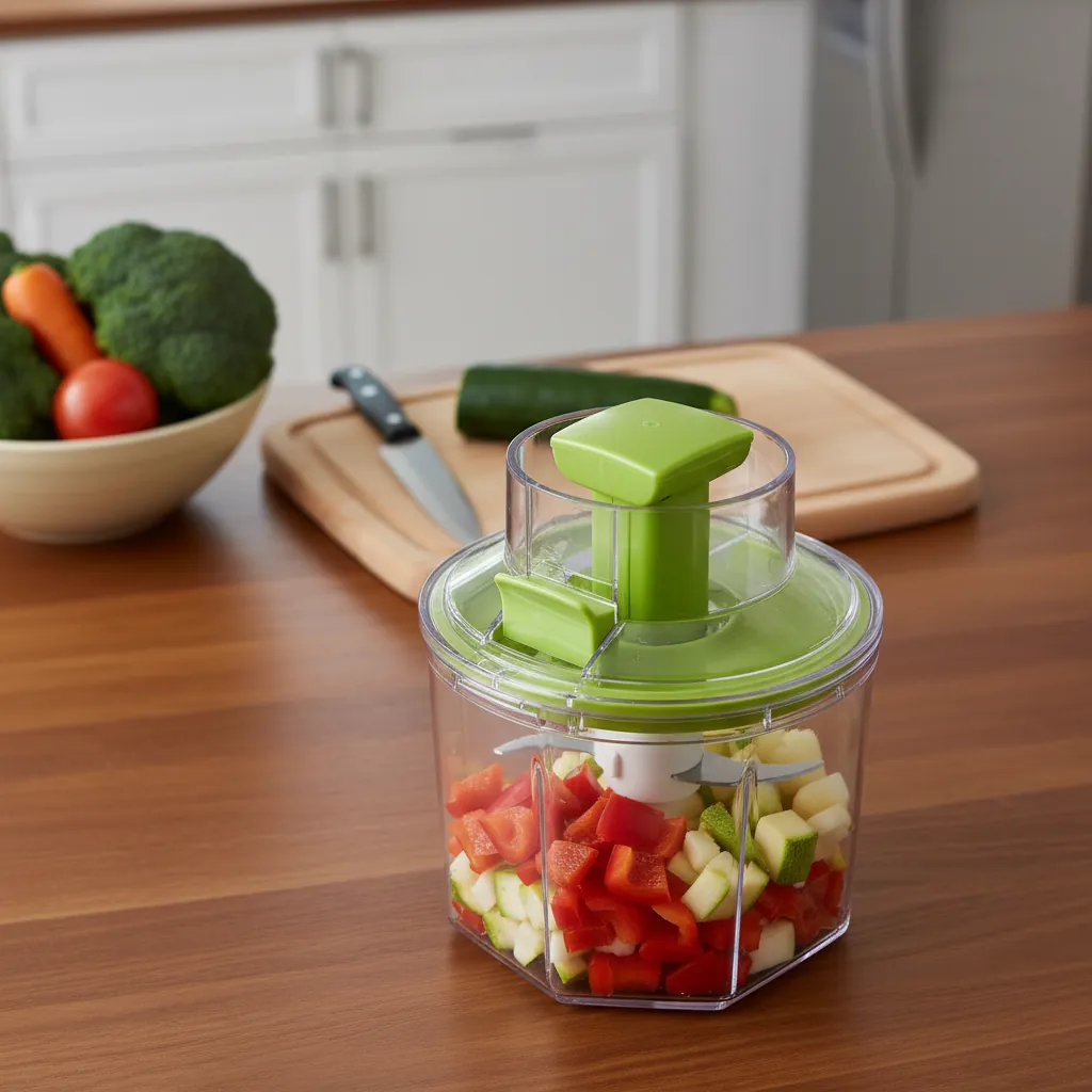 In-use demonstration with vegetables