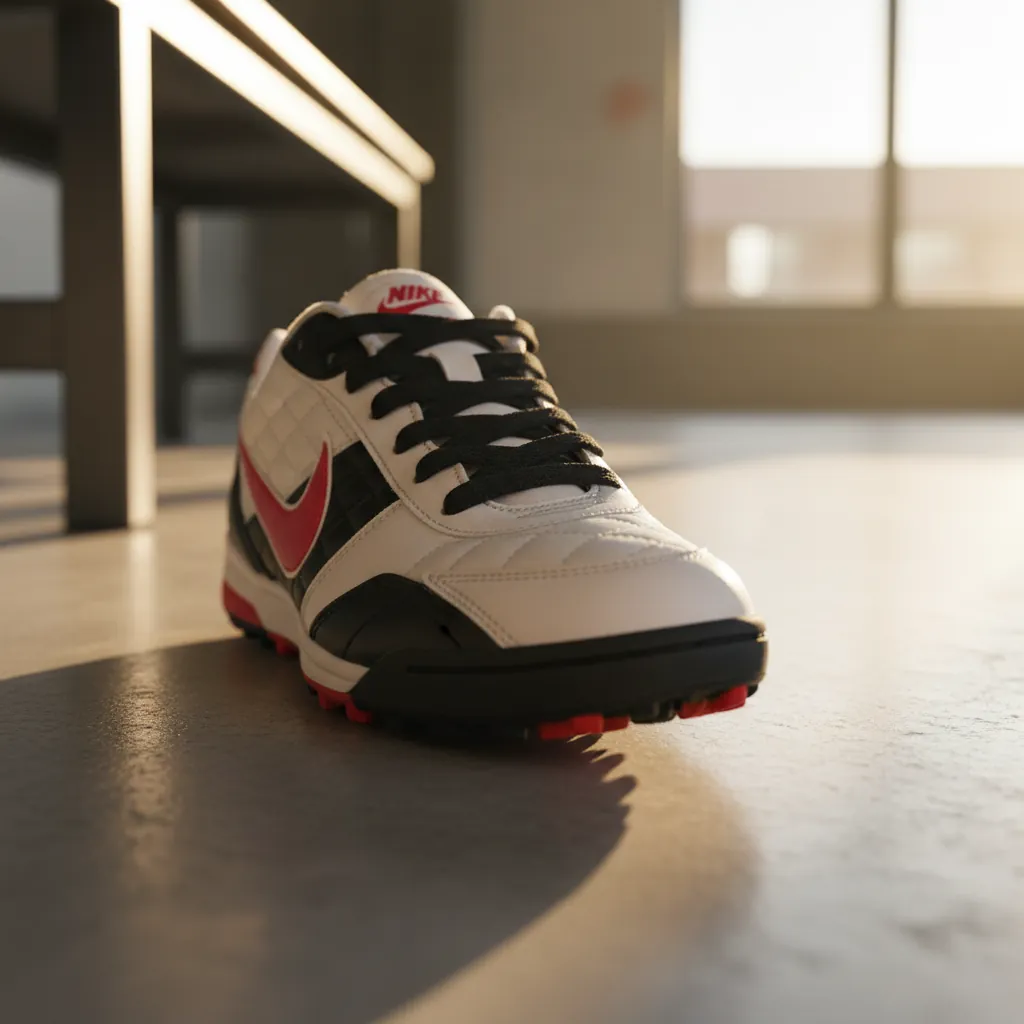 Quilted leather upper detail