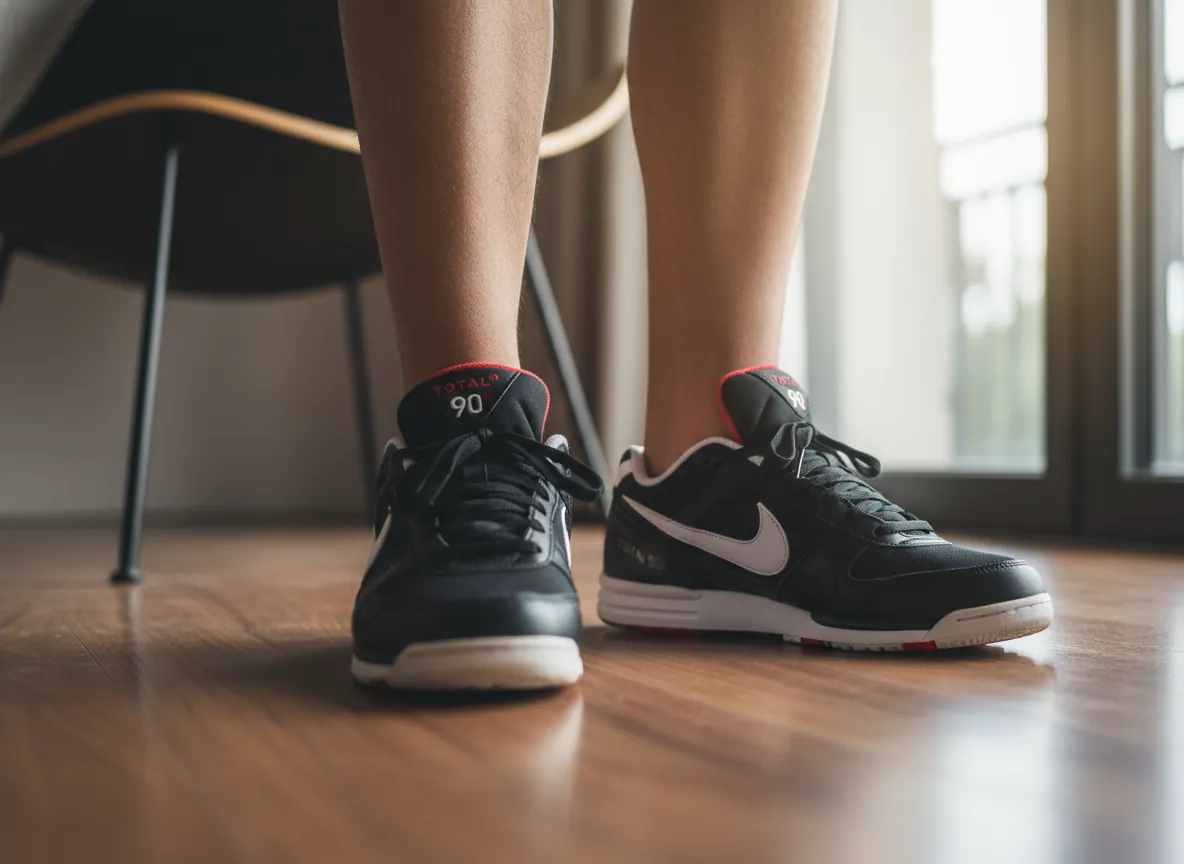 Quilted leather upper texture detail