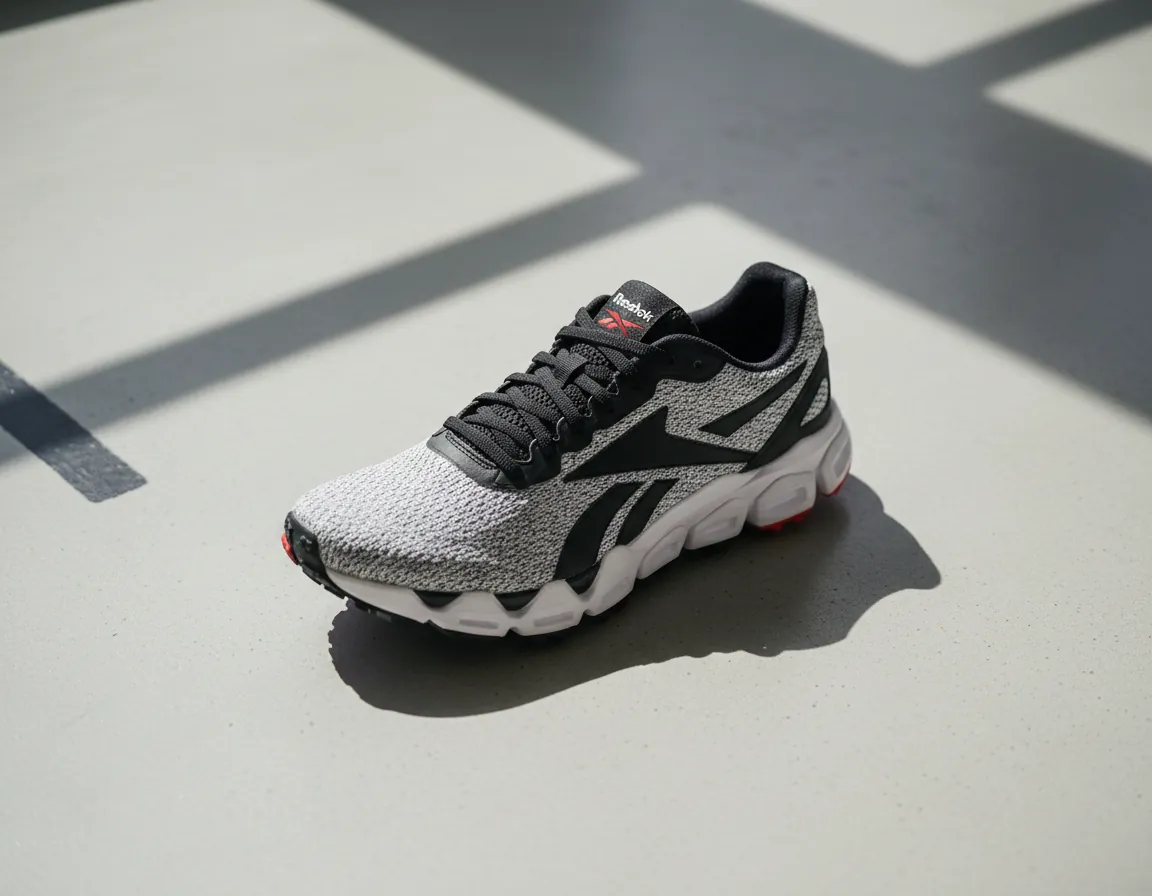 Runner wearing Reebok Voyager shoes