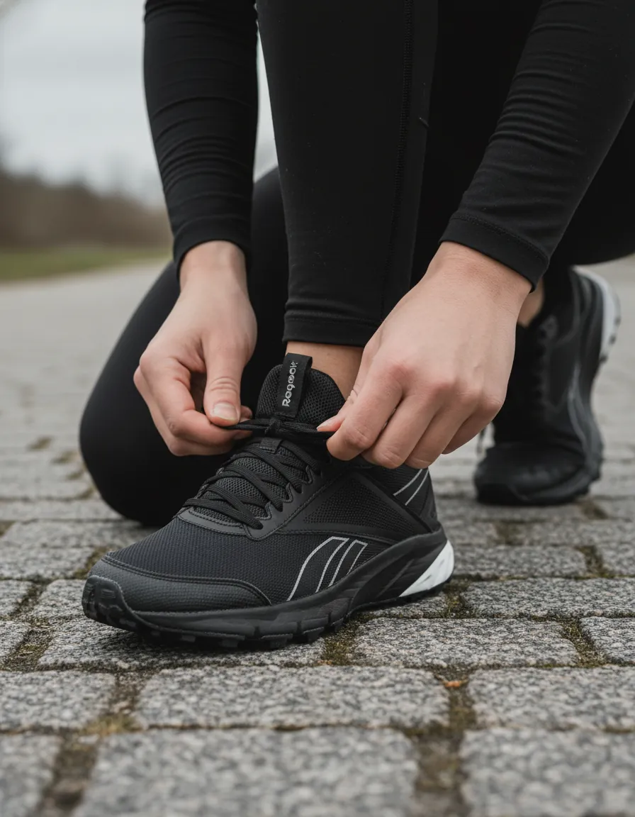 Reebok Voyager shoes park setting