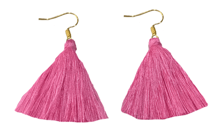 Floral Round Fabric Earrings