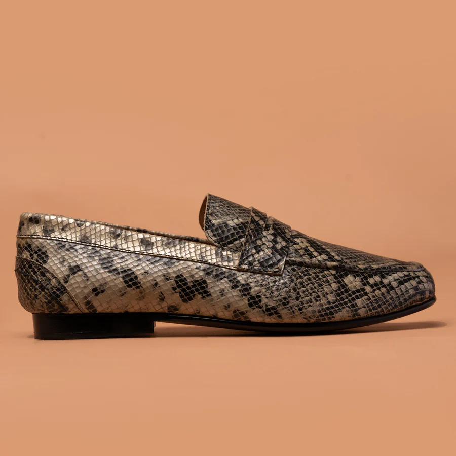 Python Print Loafer closeup view showing interior comfort and craftsmanship