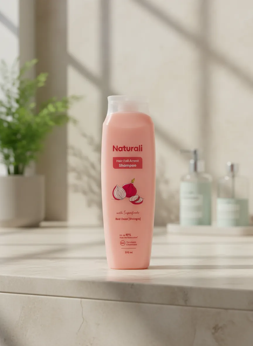 Naturali Hair Fall Arrest Shampoo with Onion and Bhringraj