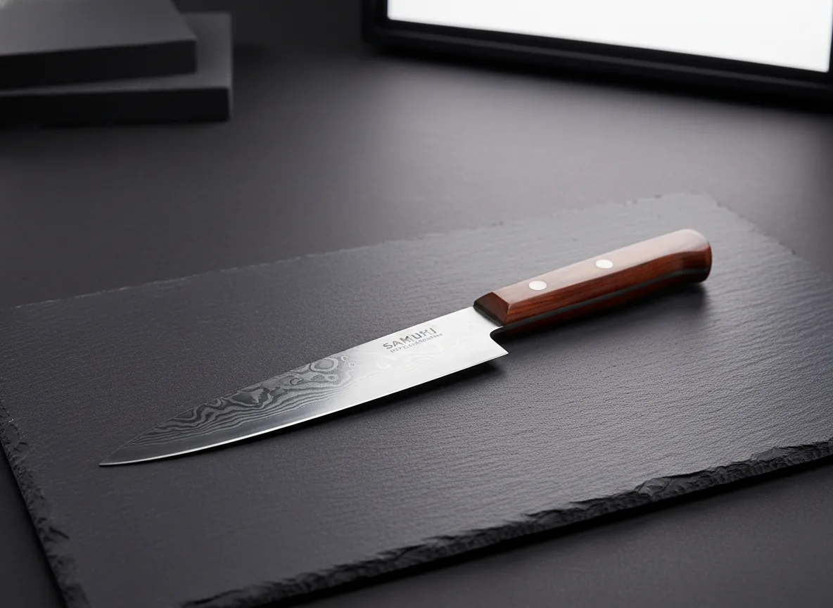 Surgical-grade stainless steel blade close-up