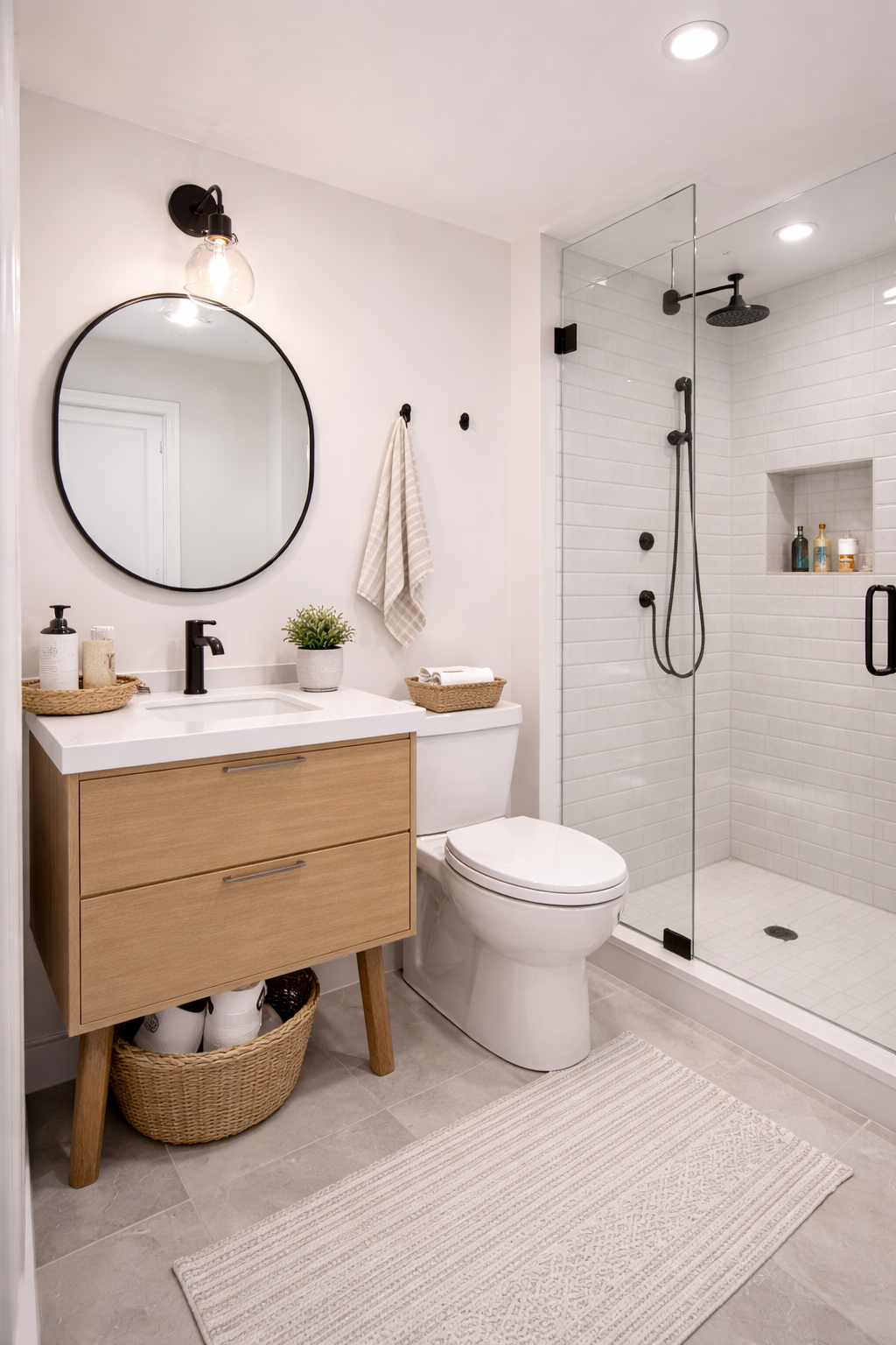 Luxurious bathroom with modern fixtures and elegant design