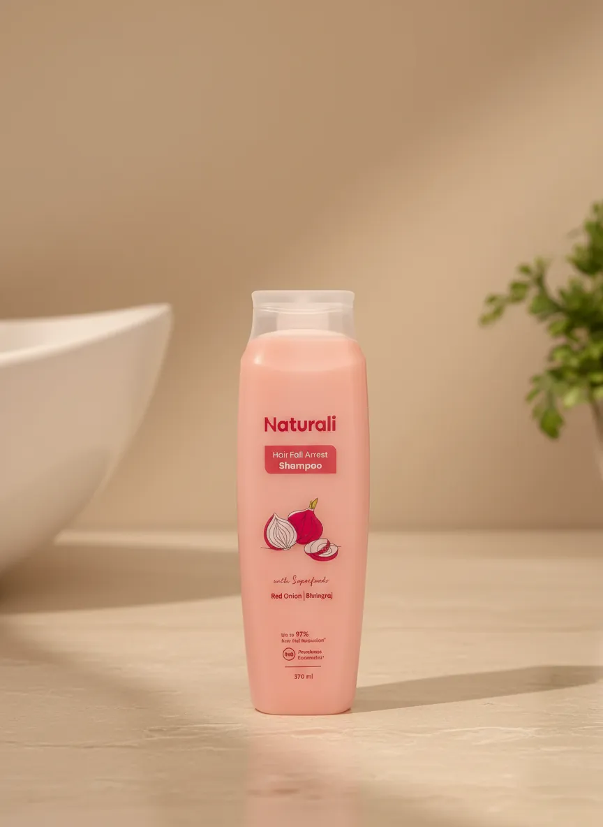 Naturali shampoo bottle back