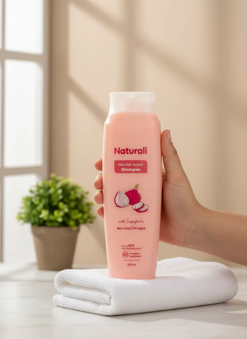 Naturali shampoo bottle angle 1