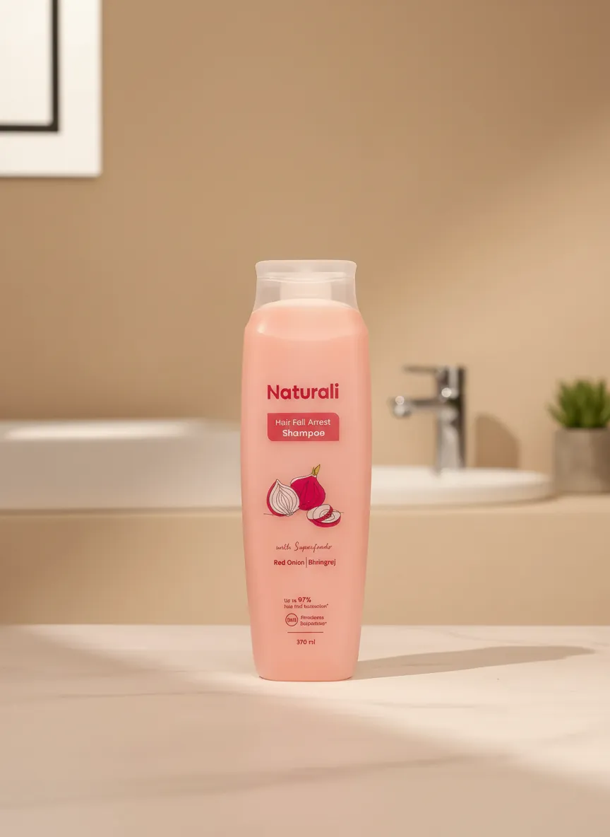 Naturali shampoo bottle angle 2