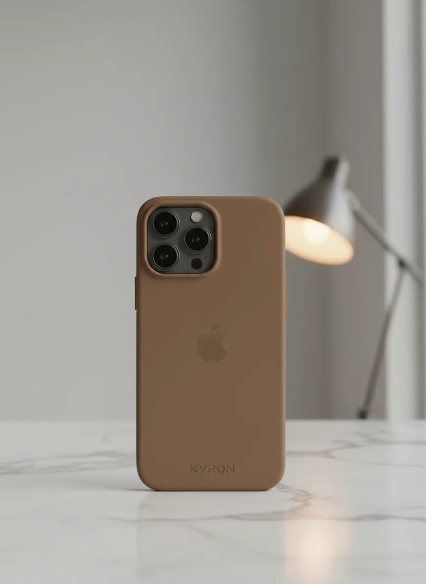 Front view of KYRON Brown Matte Case