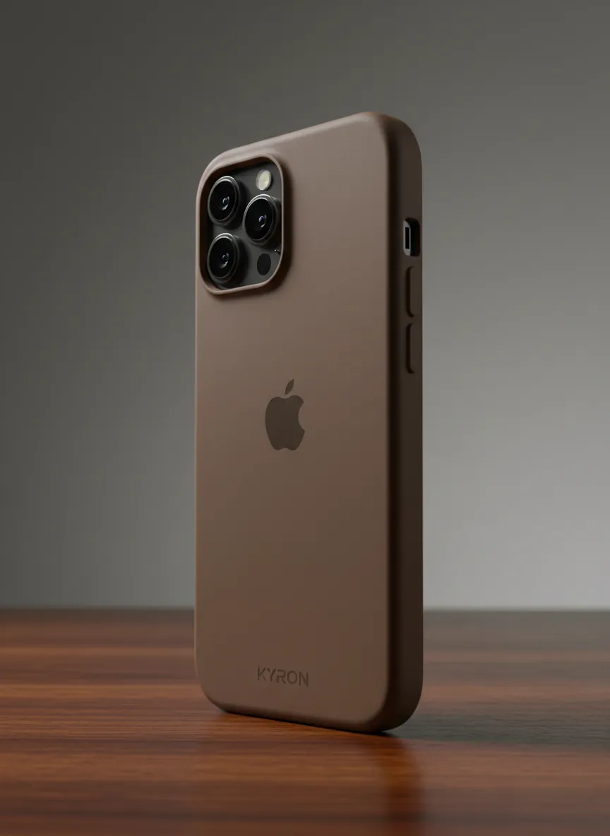 Lifestyle placement of KYRON Brown Matte Case