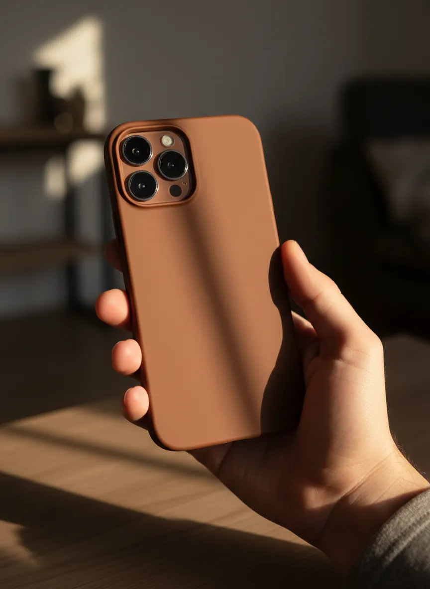 Texture detail of KYRON Brown Matte Case